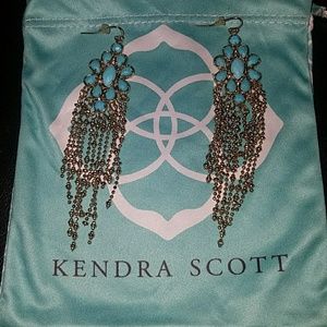 Kendra Scott Turquoise/Gold Chandelier Earrings